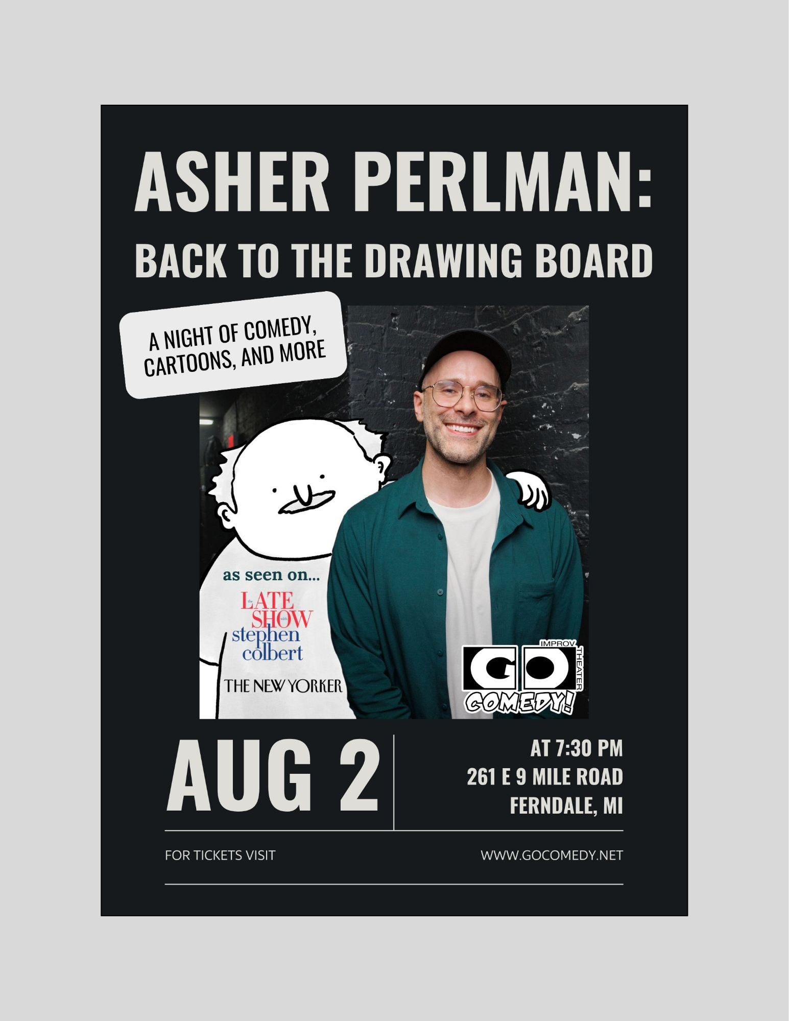 Asher Perlman: Back to the Drawing Board | Multi Media Comedy Show (7:30pm)