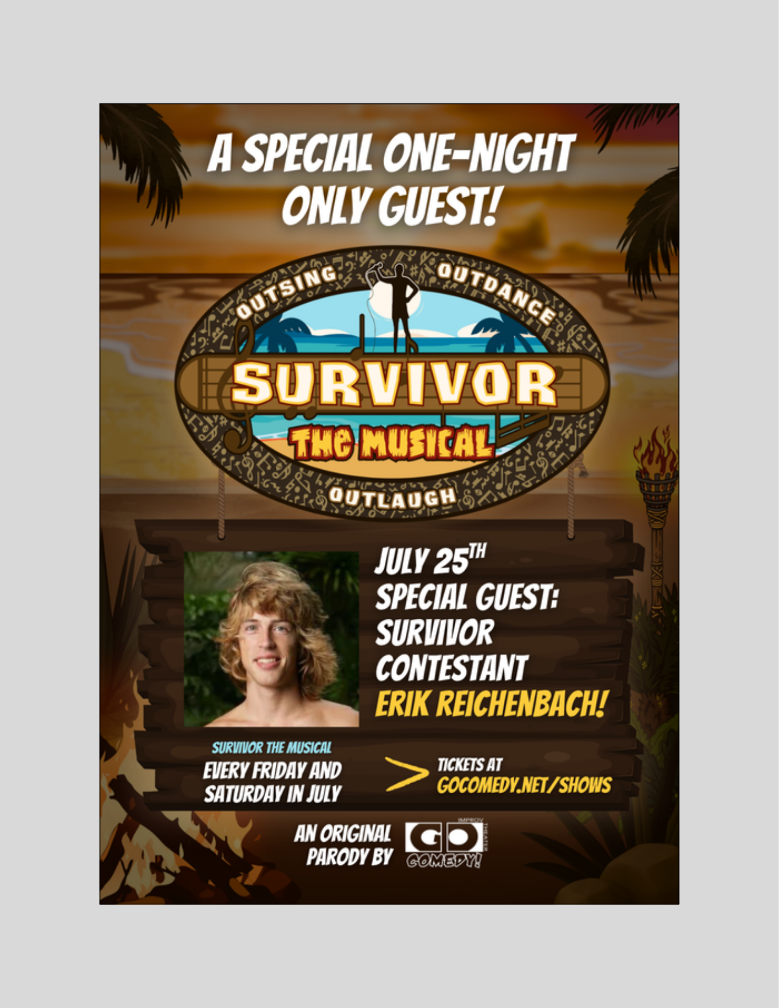 Survivor: The Musical | Musical Comedy Show (7:30pm)