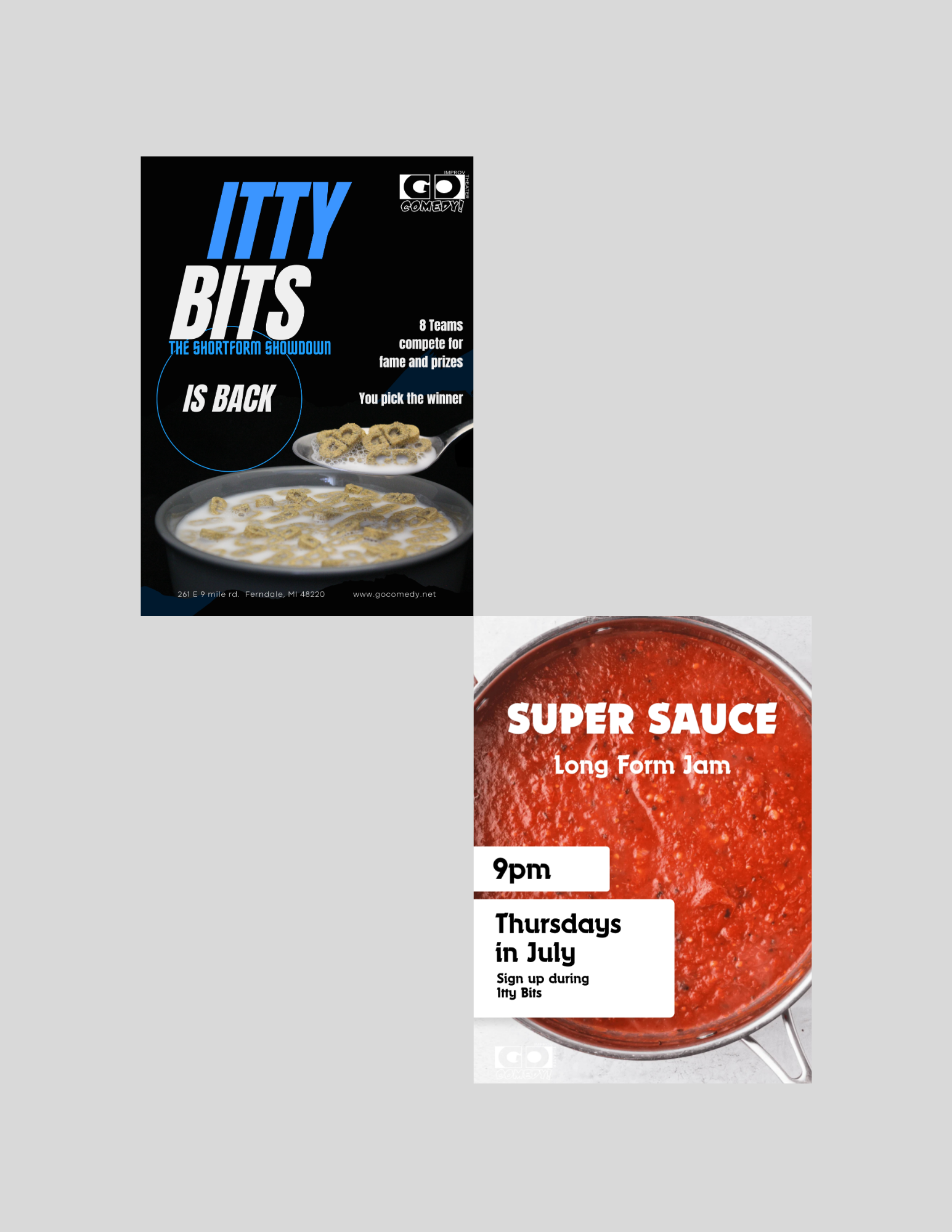 Itty Bits | An Improv Team Competition (7:30pm) / Super Sauce | A Long Form Jam (9:00pm)