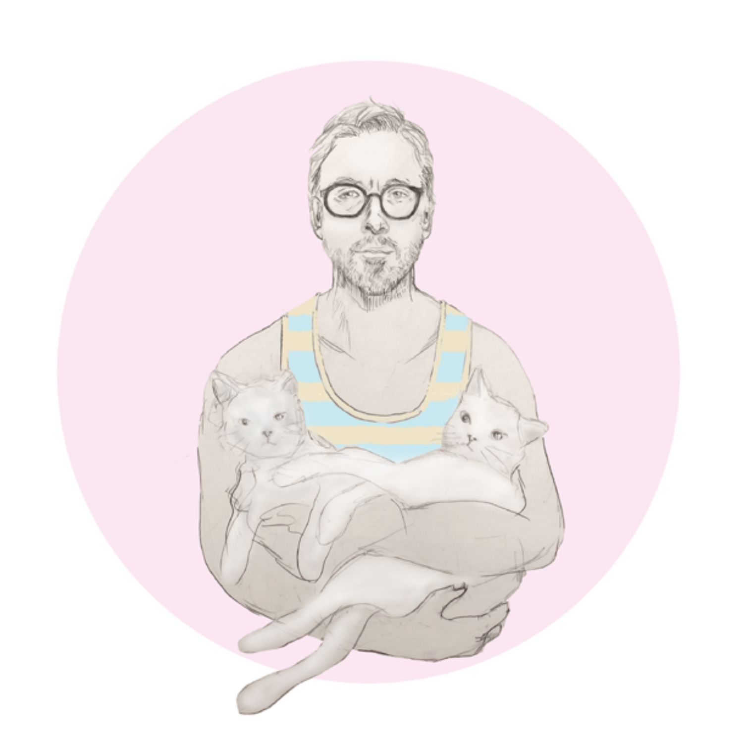 Ryan Gosling Holding Cats