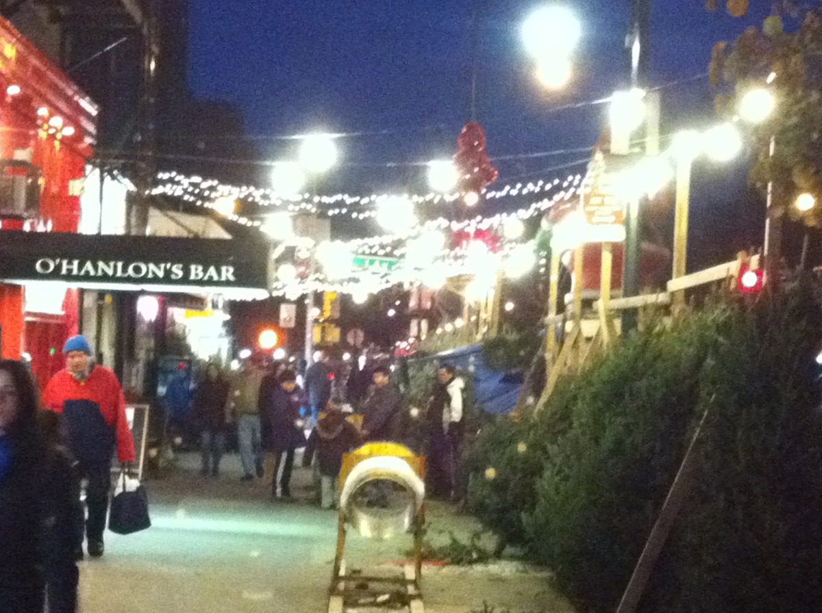 My block at Christmas time…so warm and fuzzy and festive!