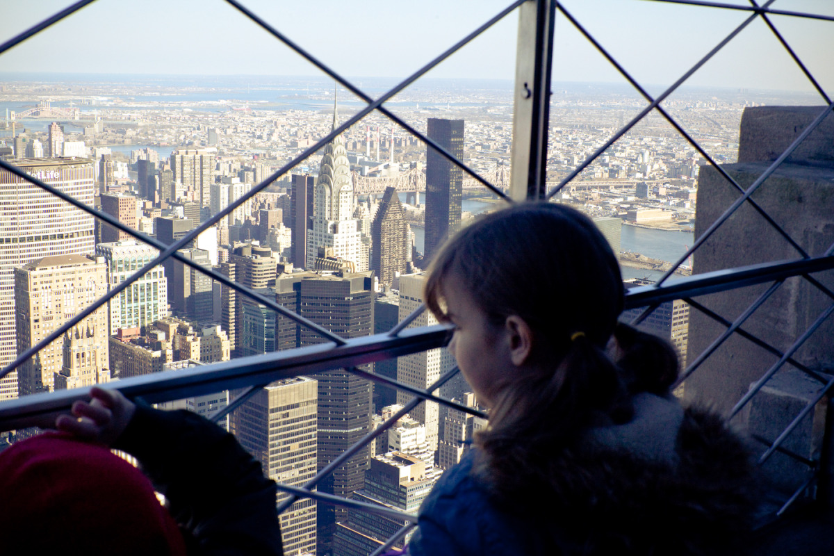 At the top looking uptown