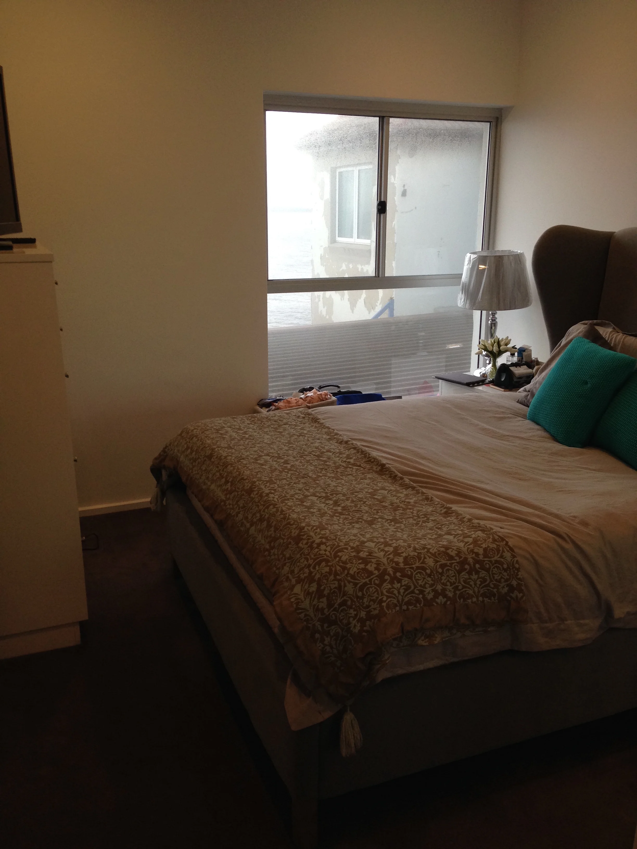 Several hours later, the room is much more in control. The placement of the dresser is not ideal. Unfortunately, the bed took up so much space that it restricted the room greatly. 