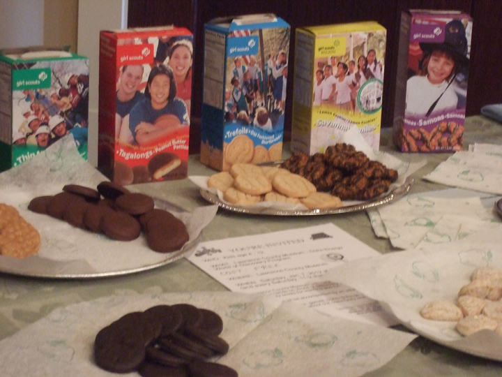  The famous Girl Scout cookies were served at the reception.​ 