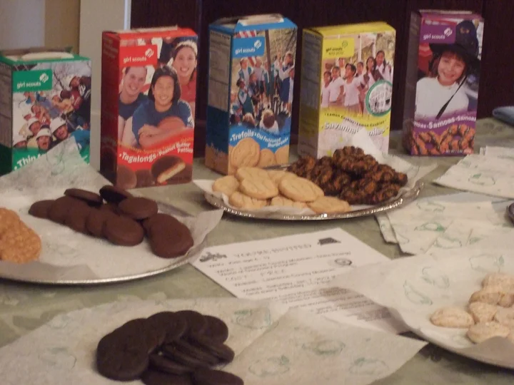 The famous Girl Scout cookies were served at the reception.