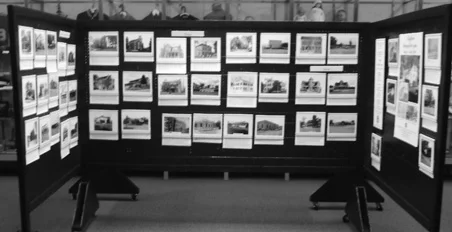 The exhibit included numerous images from Bedford's near downtown area. The public square images drew a lot of attention from museum goers.