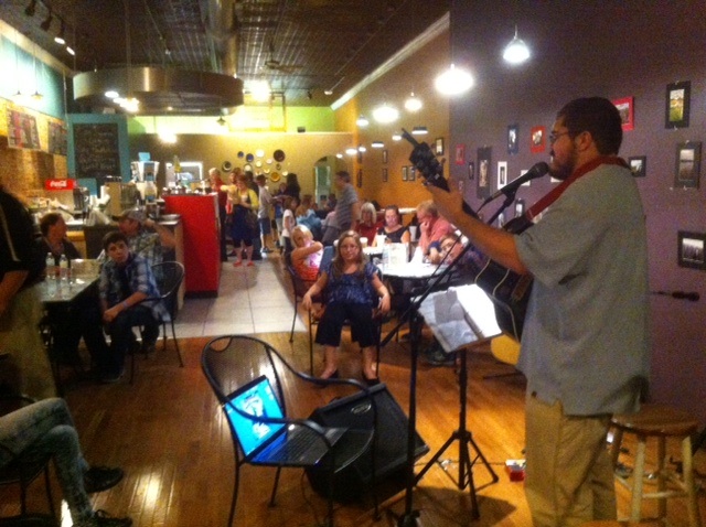  Stonecutter's Cafe &amp; Roastery hosted entertainment. Kat's Performing Arts provided the music and dancing. 