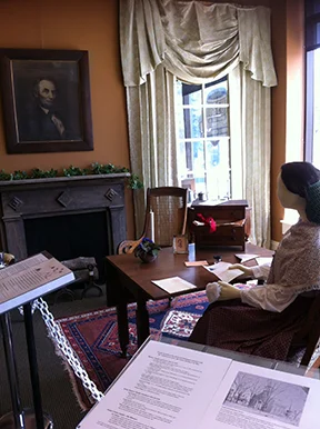 Depiction of home: Annie Rogers lived on the corner of Sycamore (16th) and Lincoln (L) Streets.It was just a block away from the Christian Church, which was the center of both her life and the life of Henry Mathes.