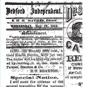 When Mathes returned from the war, he married Annie Rogers. He also became the editor of the "Bedford Independent" newspaper.