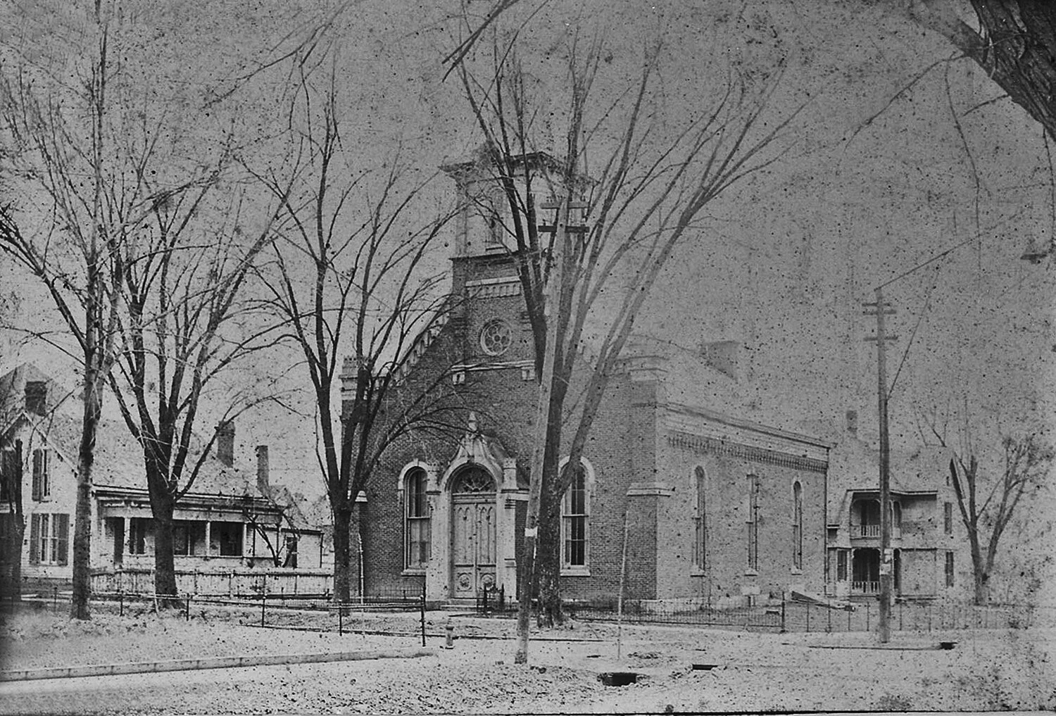 In August, Peggy Julian presented the 200-year history of the First Presbyterian Church in the county. In 1870, local builder, Thomas Stevens, replaced the church’s 1840 building with the new brick and stone building shown above. (Courtesy photo Lawrence County Museum)