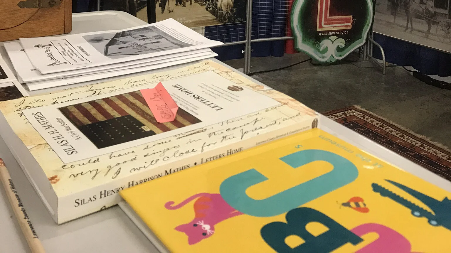 Visitors had a chance to win museum books.