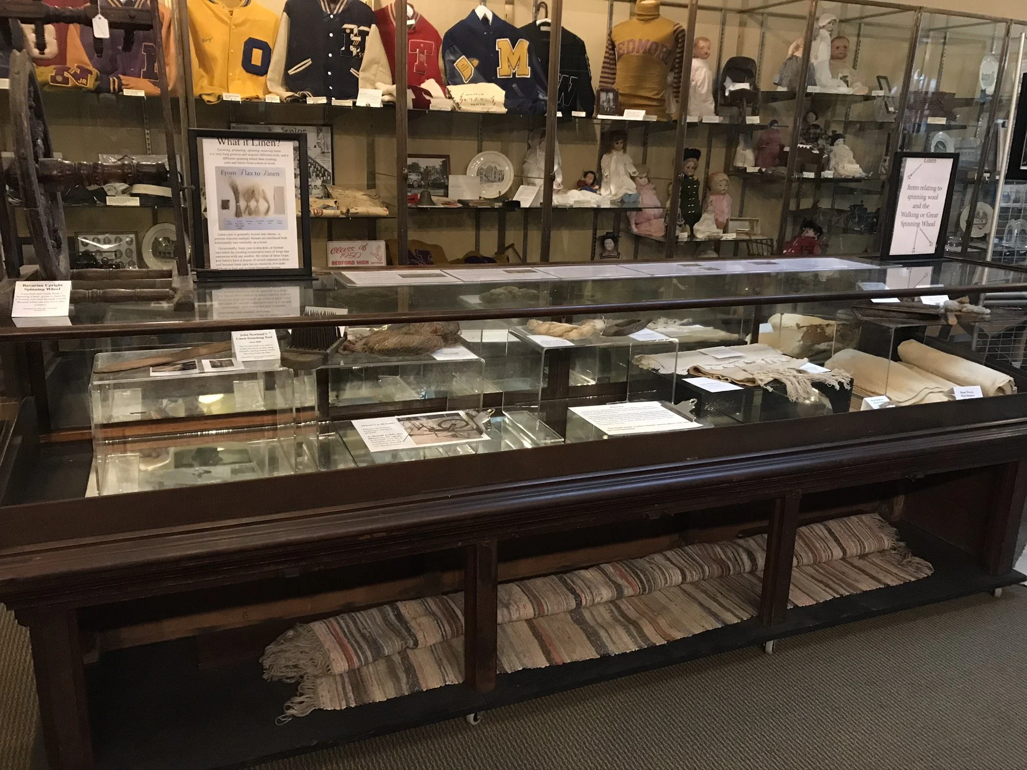  Historic artifacts included tools and textile samples. 