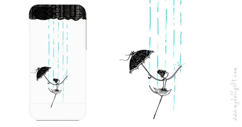 dancing in the rain-iphone casing