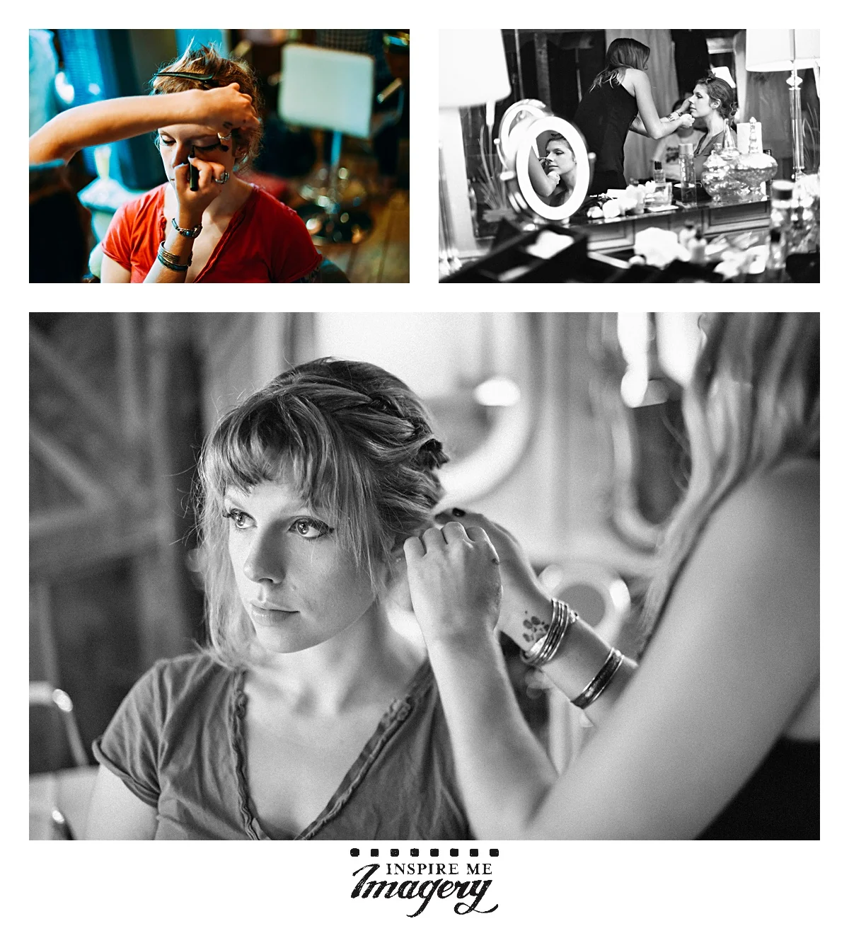 The first photos we take on a wedding day are usually of the bride getting ready. Everyone is working to keep her relaxed and happy, but there's always a subtle current of energy running through the room. You can feel the excitement.
