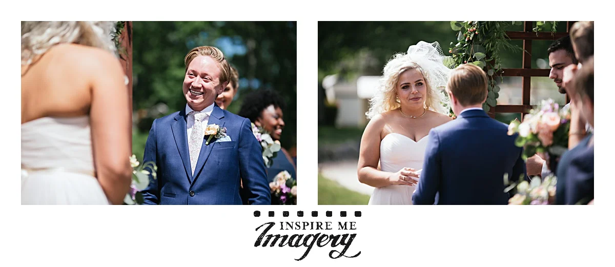 The ceremony was outdoors on the grounds at the Lake Valhalla club. It was perfect. Everything was perfect.