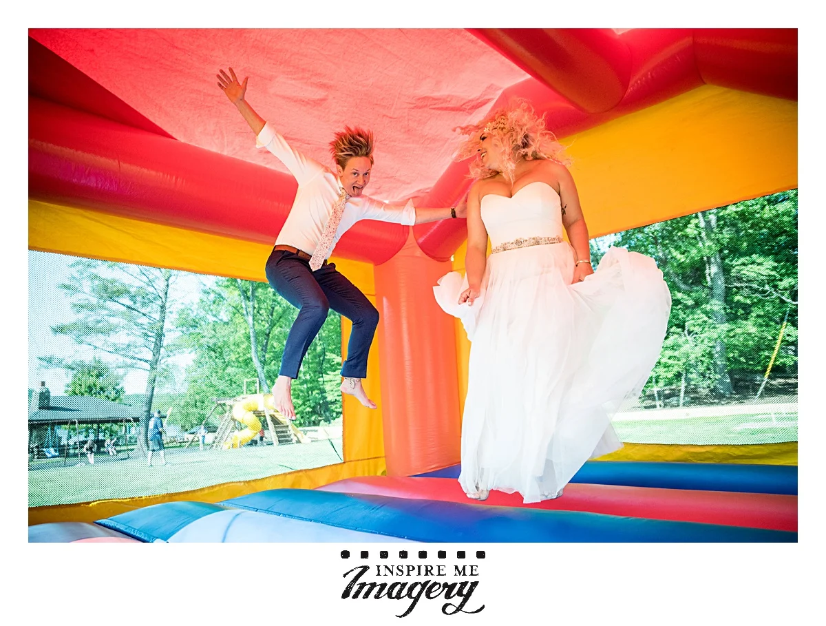 A bounce house is also a good way to remember the awesomeness of the day. 😜