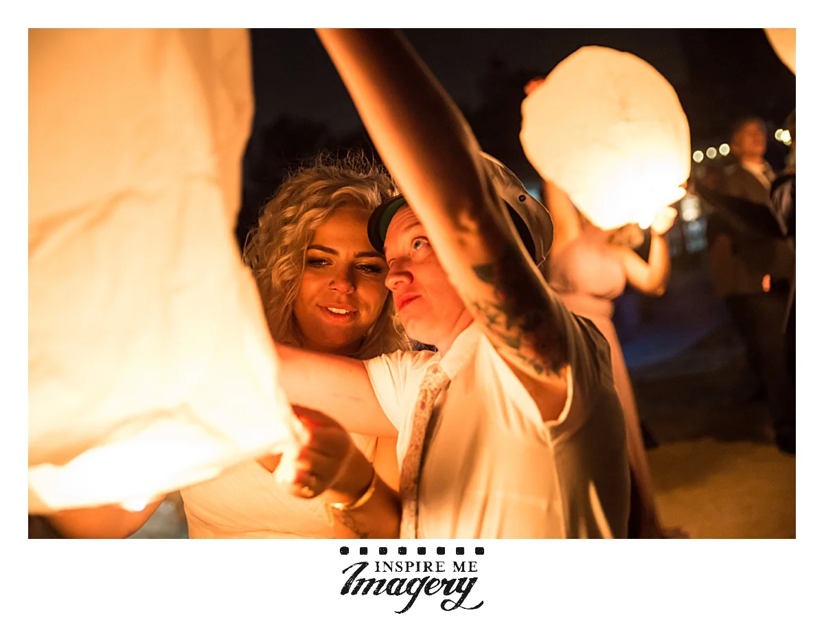 Ending the night with a paper lantern release was perfect and magical, and the warm light from them was just incredible. Seriously, this was one of the best weddings in the history of Inspire Me Imagery. If you have any questions about any details you liked, or the Lake Valhalla Club, send us an email and we'll help you out!