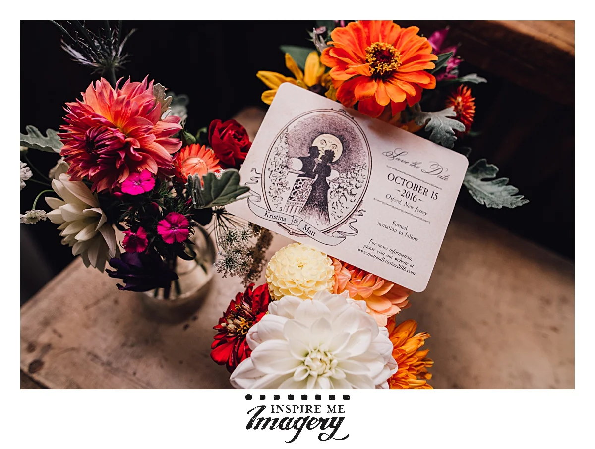 This is the photograph featured in the Autumn Wedding Guide. Don't you love the shades of orange and purple in the bouquets?