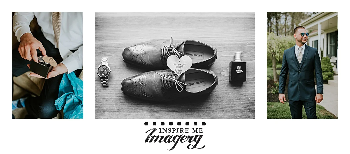 The groom got ready at his parents' house. Shoutout to Amber for getting these sweet shots!