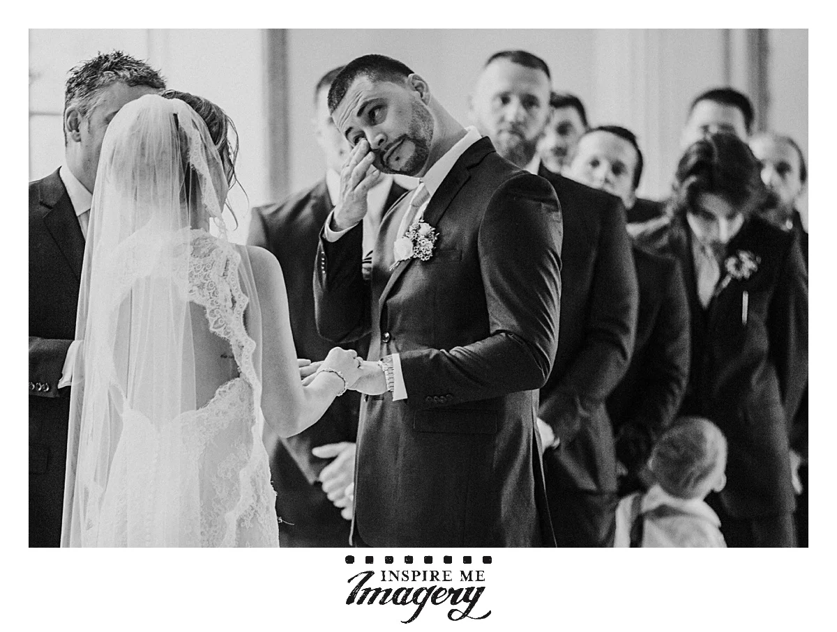 Never hold back the emotion on a wedding day. Let it all hang out. If there's ever a day to be vulnerable, your wedding day is the one.