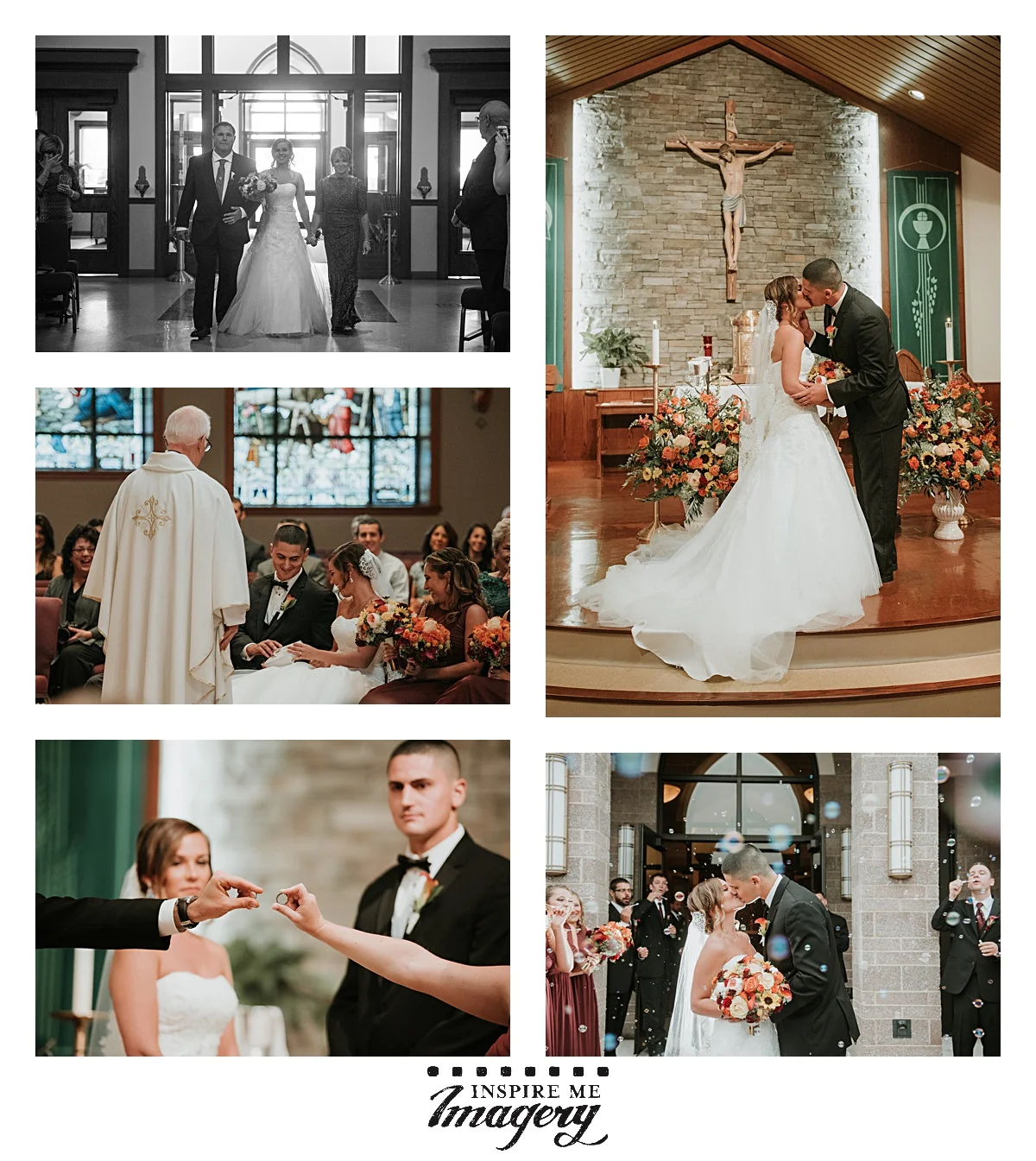 The wedding ceremony took place at Church of the Assumption in Wrightstown, NJ.
