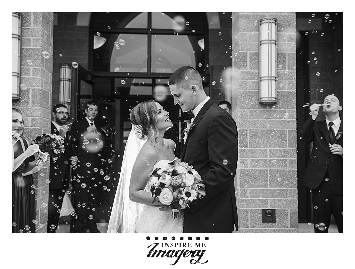 Don't you love a bubble exit from the wedding ceremony?