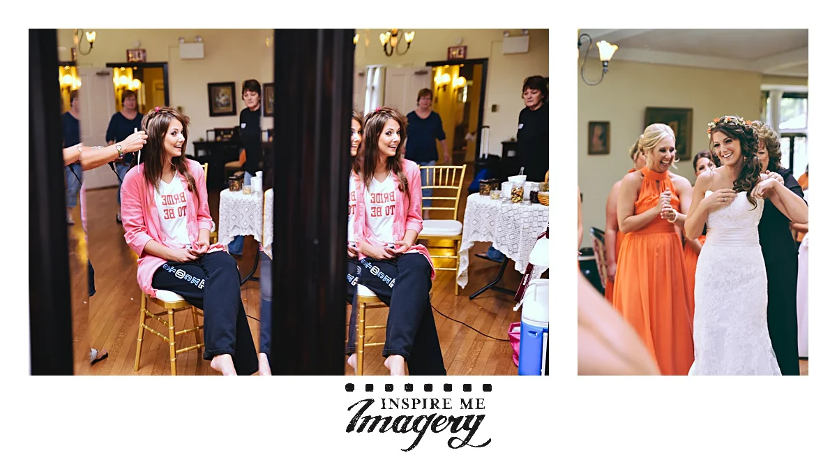 Getting ready for the wedding is always a fun part of the day.