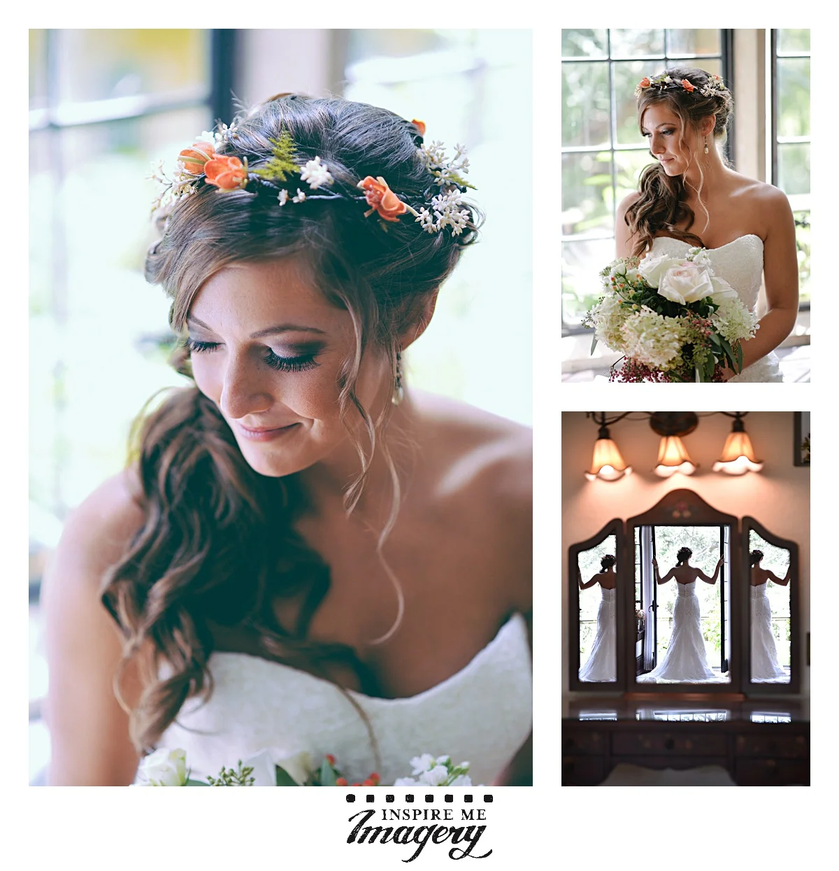 Isn't that flower crown just to die for? The oranges matched the palette of the day so well.