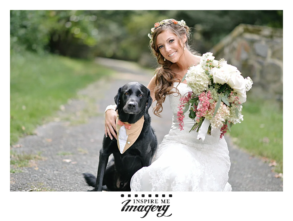 We love when pets are involved in the wedding day! They're family too, right? The dog's suit was so adorable.
