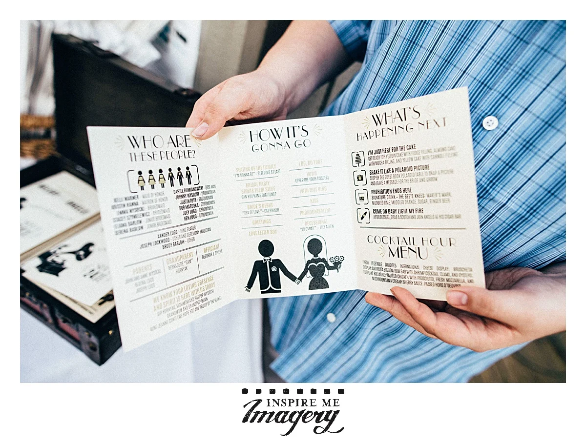 The wedding ceremony programs were so cute!
