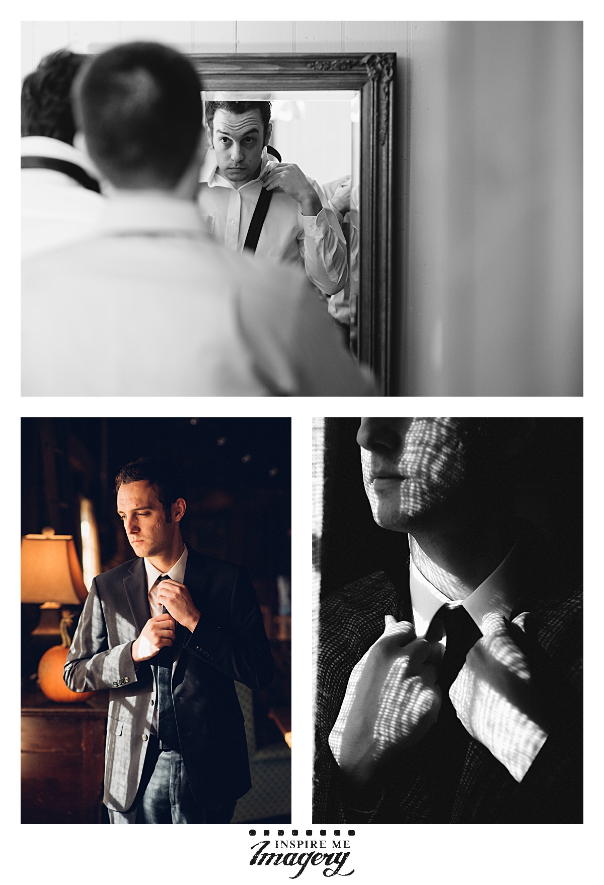 On top of the rustic, country feel, there's also interesting light we can make use of for portraits, like of the groom here.