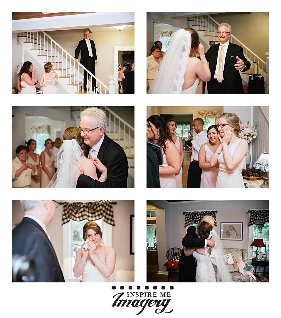 I love a first look with Dad. It's such a special moment.