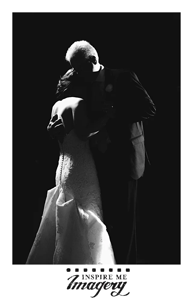 The emotional dance with the bride and her father. We love to take a mix of traditional shots and dramatic ones like this.