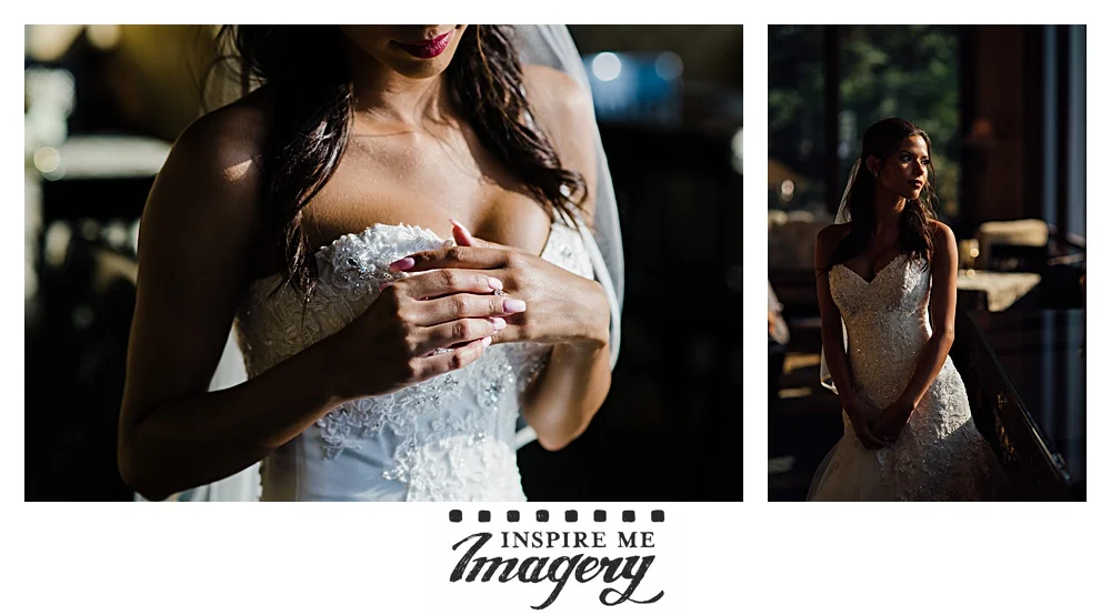 The cocktail hour was due to open in mere minutes, but the light here was too gorgeous to pass up. We asked them to hold the doors for just a few more moments so we could take these super fast portraits of the bride. #worthit