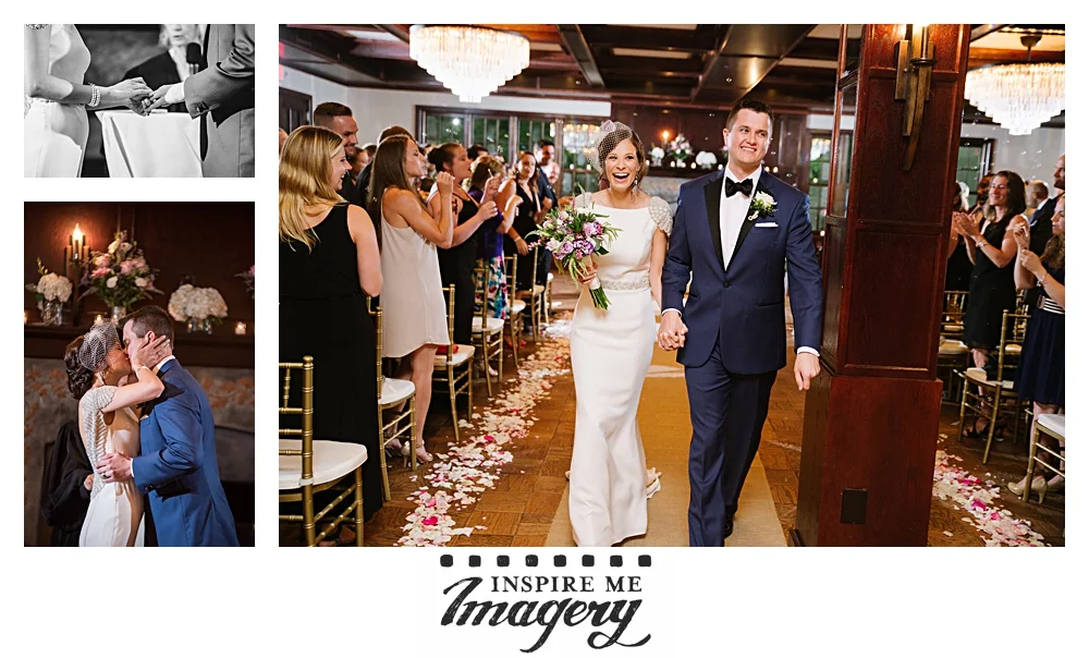 The rings, the kiss, and the walk back down the aisle together!