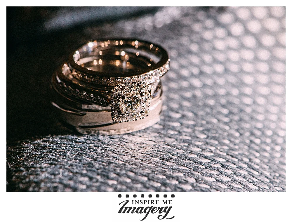 Their wedding rings were beautiful, and we positioned them on a sneaker as a subtle nod to their passion.