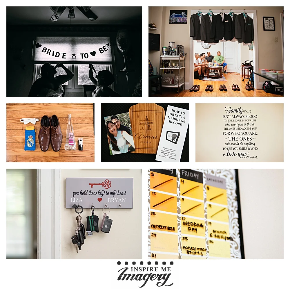 It's really fun for us as photographers when the bride and groom get ready in private homes. There are so many more details we can work with to truly tell the story of who these people are.