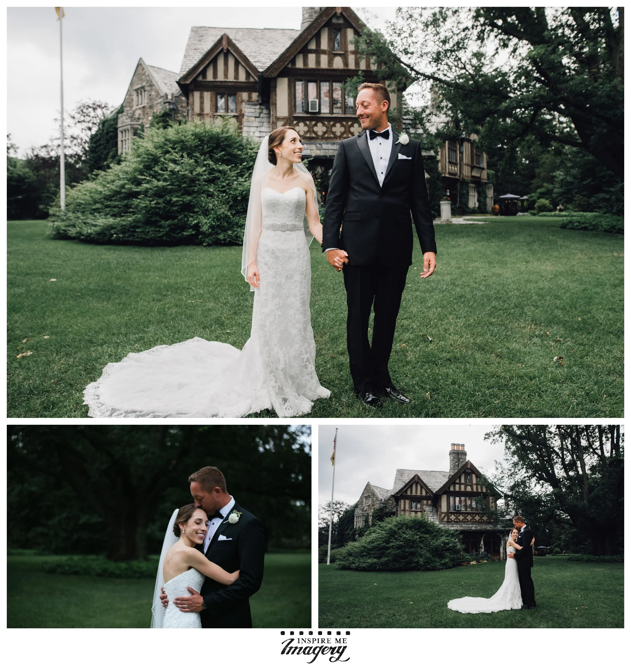 We had to take just a few more portraits after the ceremony, once the risk of guests seeing the bride too early had passed. Skylands Manor makes one heck of a background, no?