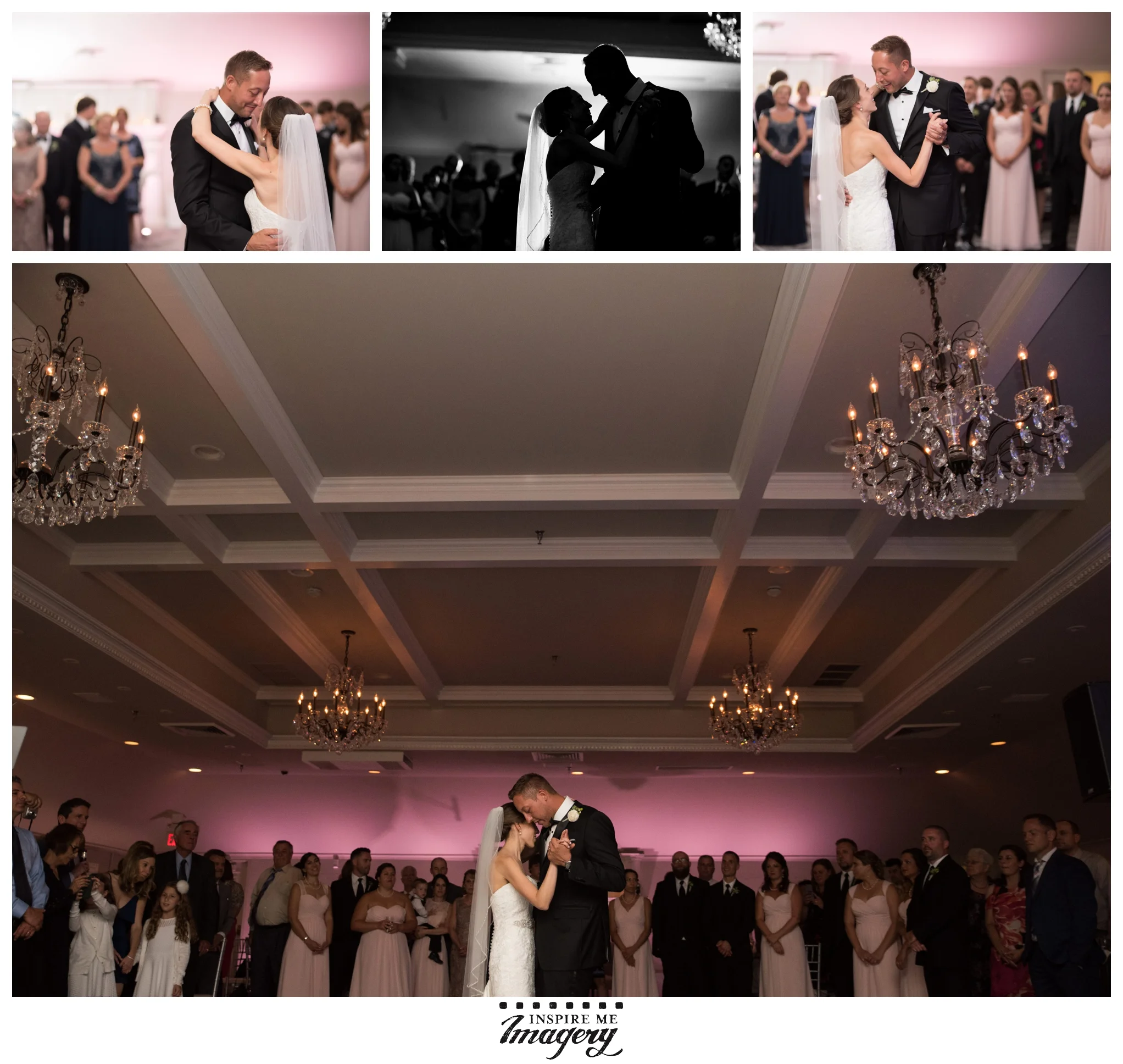 All eyes were on the bride and groom during their first dance.