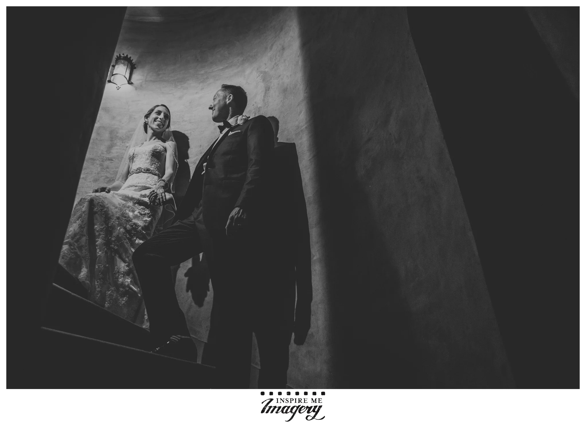 Sneaking out for a few night portraits. Can't resist a winding staircase in a castle!