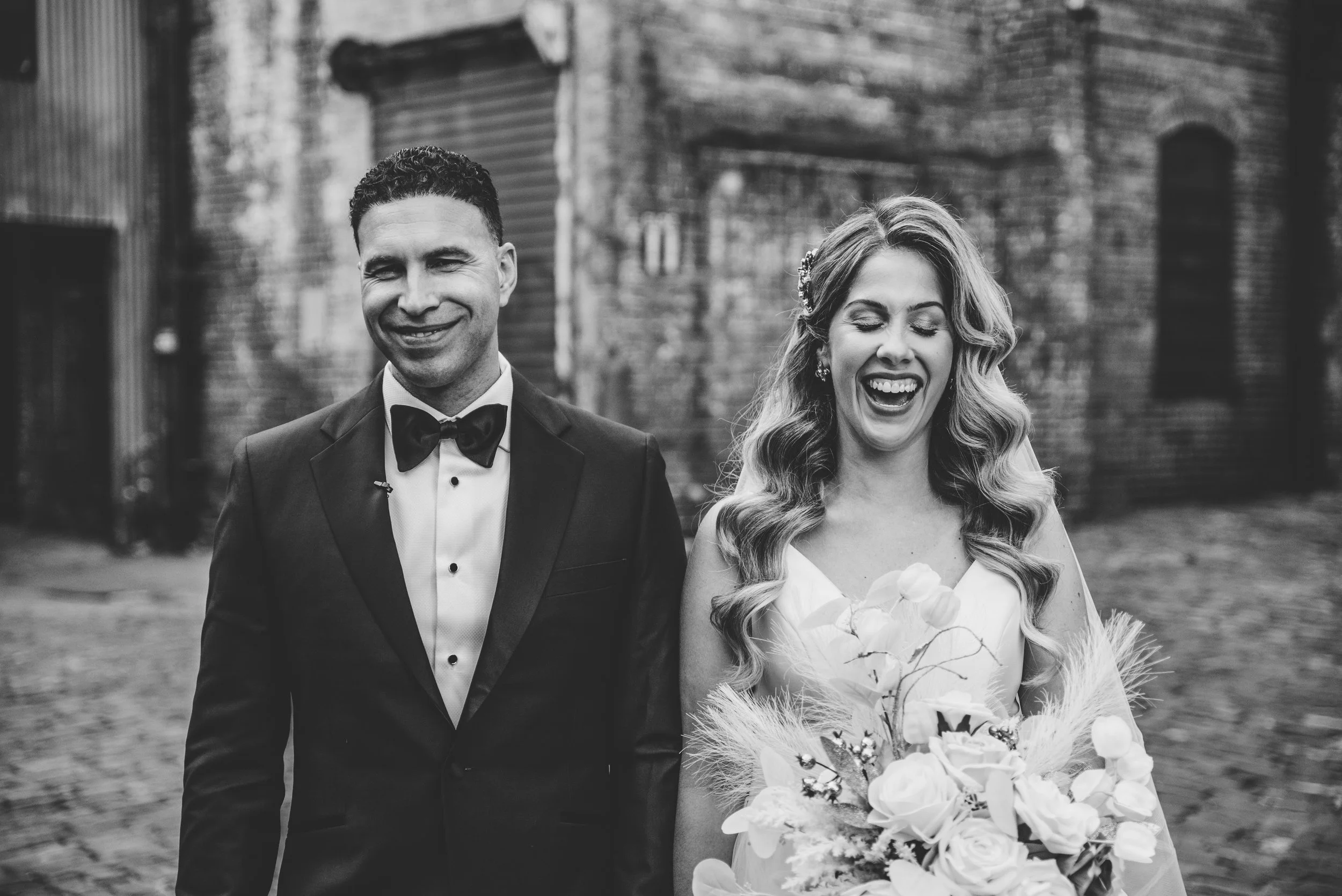 candid wedding portrait