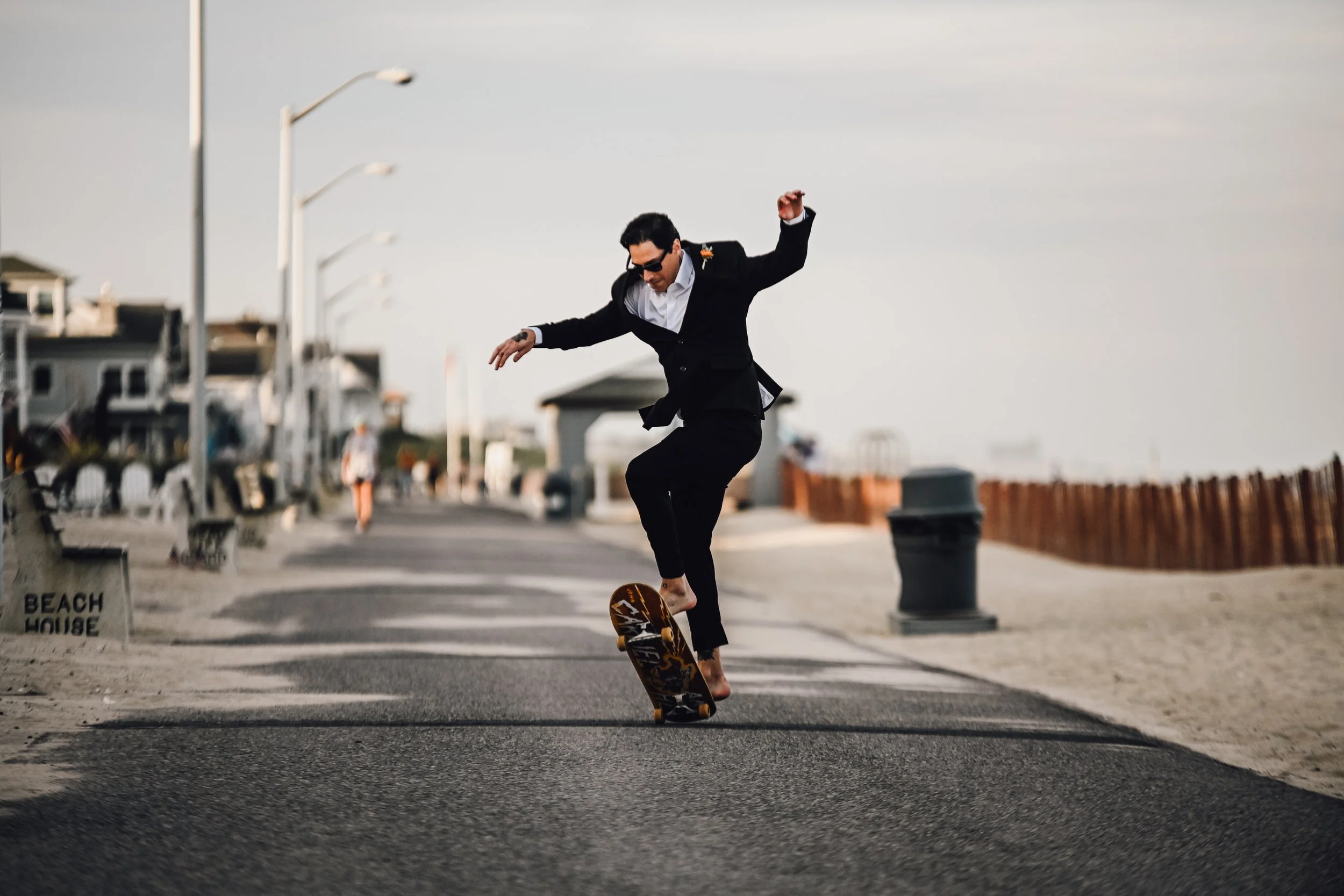 skateboarding groom