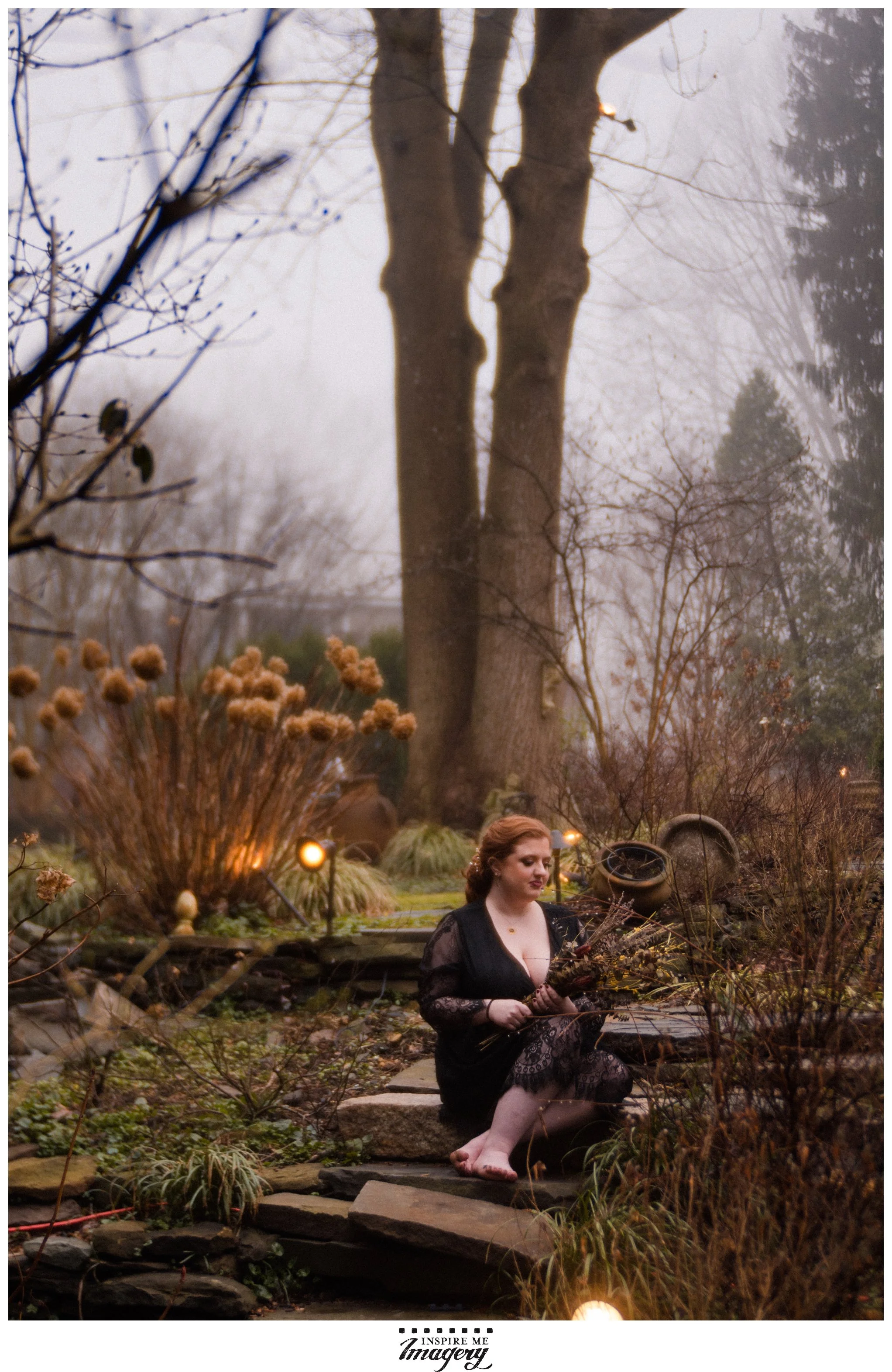 garden boudoir photography