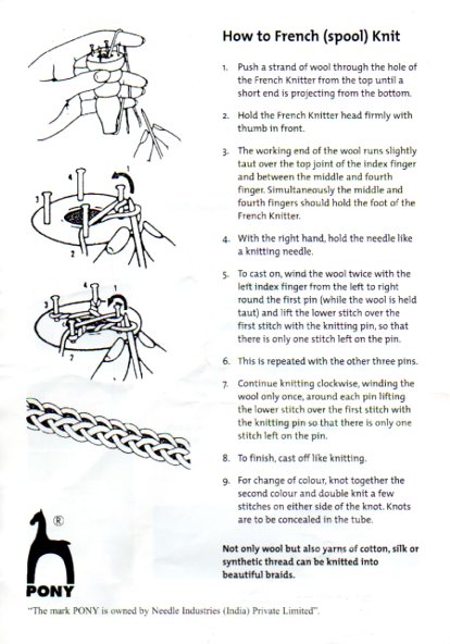 The Craftswoman's Club: French Knitting