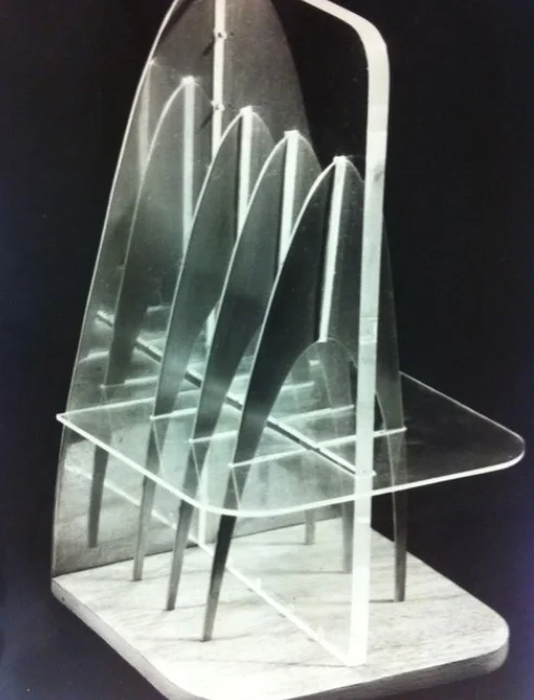 Photograph of three dimensional form in plywood, Perspex and aluminium designed by Roy Appleby, 1955-1960, SA/AT/26/20/8