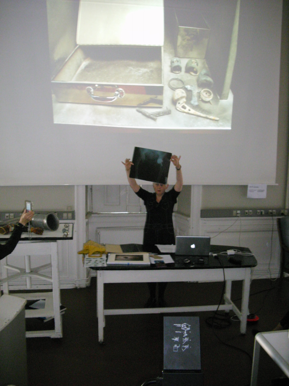 Marlene Little giving her presentation at The Sensuous Object workshop at the Medical Museion, University of Copenhagen, September 2011