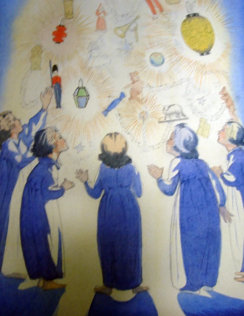 Hilda Mary Long, Watercolour of A Child's Vision of Christmas , 1921, SA/AT/16/32/36.