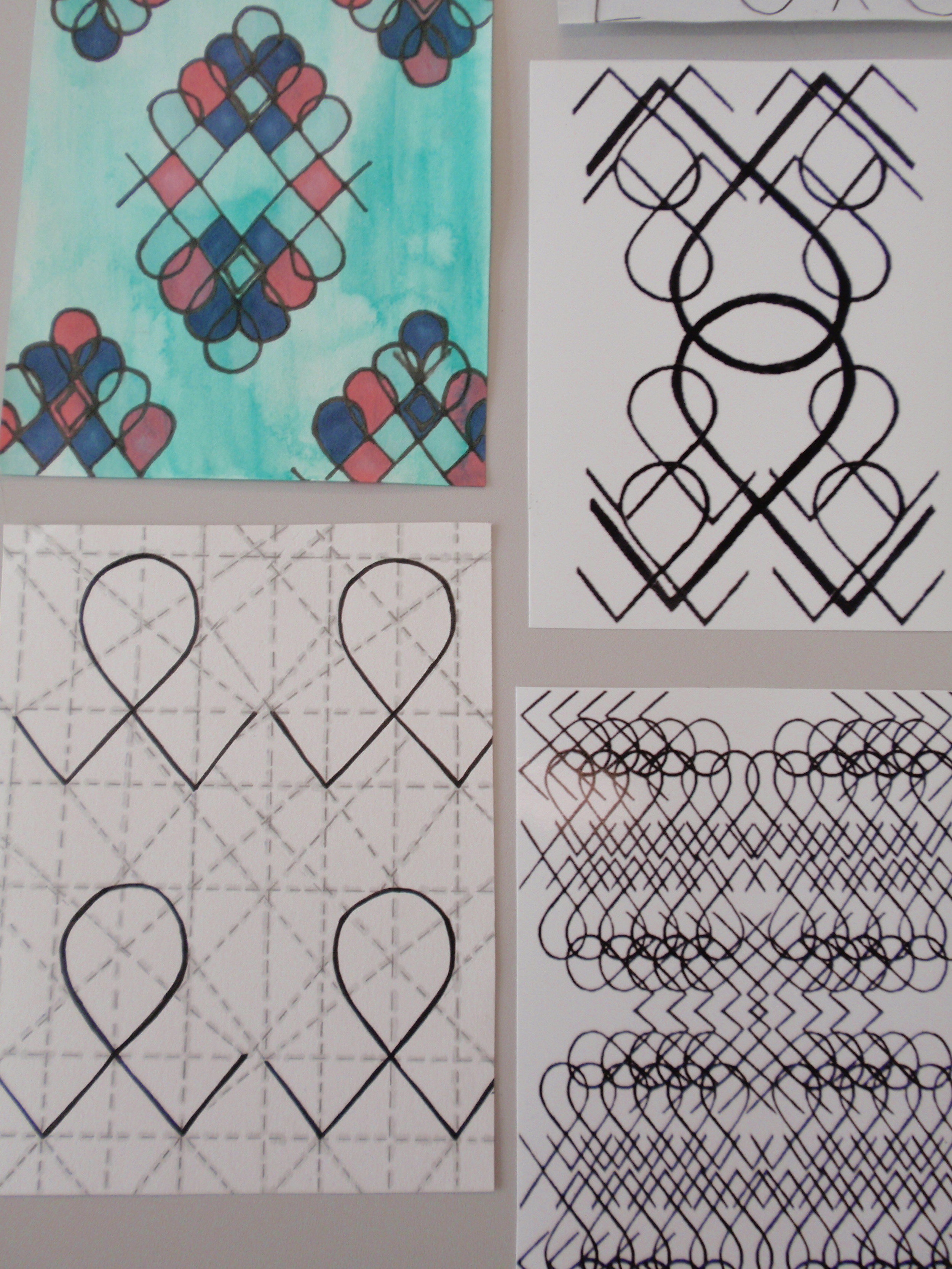Natalie McComb, Textile design based on archival motif, 2016