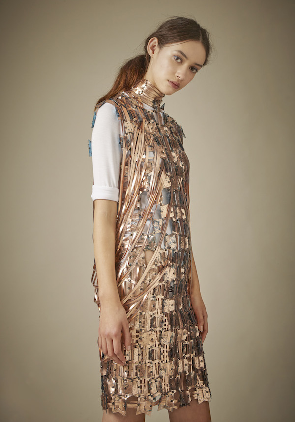 Jane Bowler, Copper Dress , exhibited in Fabric of the City , Cass Gallery, July 2015.