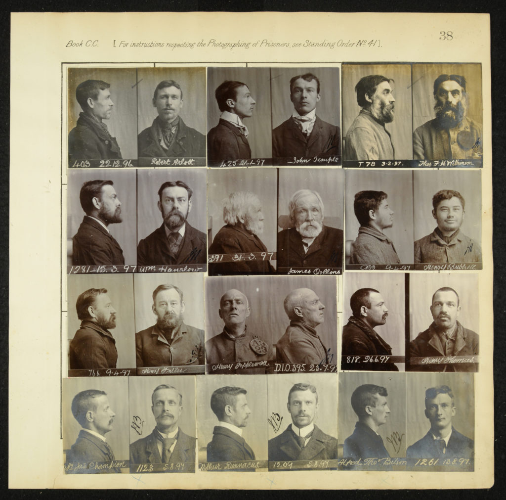 Photographs of prisoners on review and discharge, 1890s, Berkshire Record Office